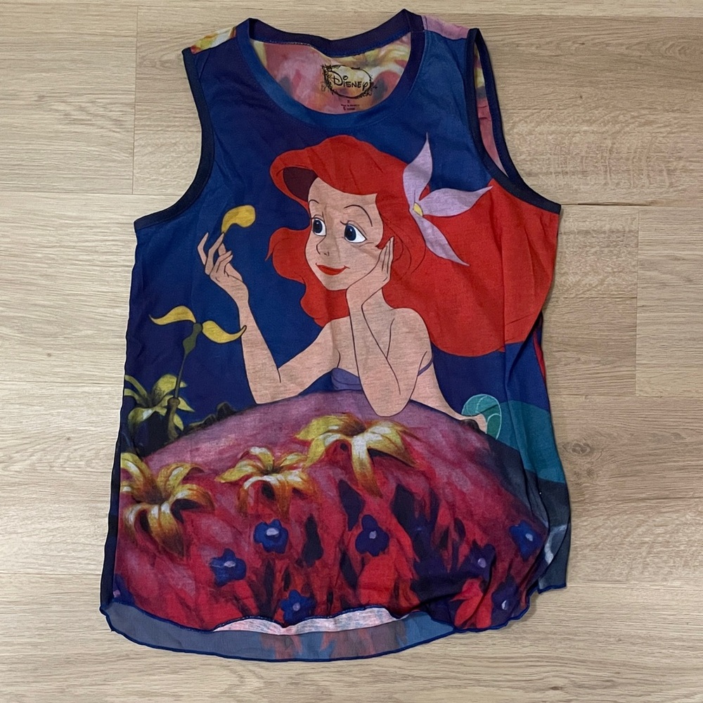Disney Ariel Sleeveless Tank with Red and Blue